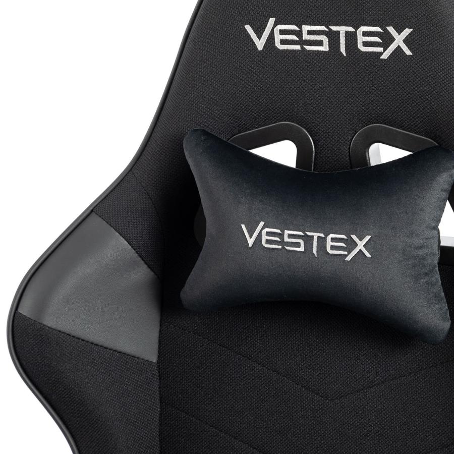 ゲーミングチェア デスクチェア VESTEX S2 フットレスト付 ブラック 高撥水メッシュファブリック  ポケットコイル 前傾モード マッサージ機能 低座面 VES-S2FTBK｜roomworks-online｜06