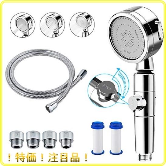 最新人気版 Msova シャワーヘッド 節水シャワー 3段階モード 360角度回転 手元止水 極細水流 水量調節 低水 Rnr6165 Roomy 通販 Yahoo ショッピング