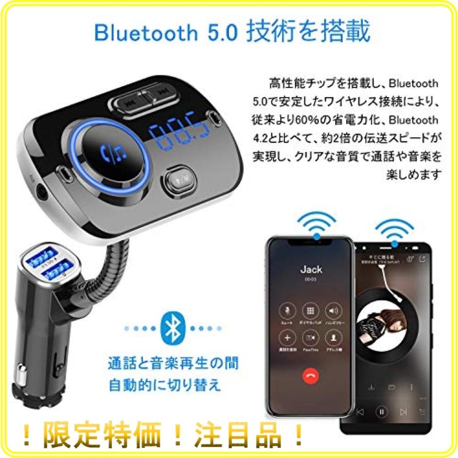 71 Off Fmトランスミッター Bluetooth5 0 シガーソケット Mp3プレーヤー Siriamp Google Assistant対応 ハンズフリー通話 ワイヤレス Bestdream Store