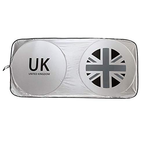 ついに再販開始 サンシェード 日除け フロント ガラス用 車 折りたたみ 日よけ Miniに適用 汎用 Gany 黒 灰