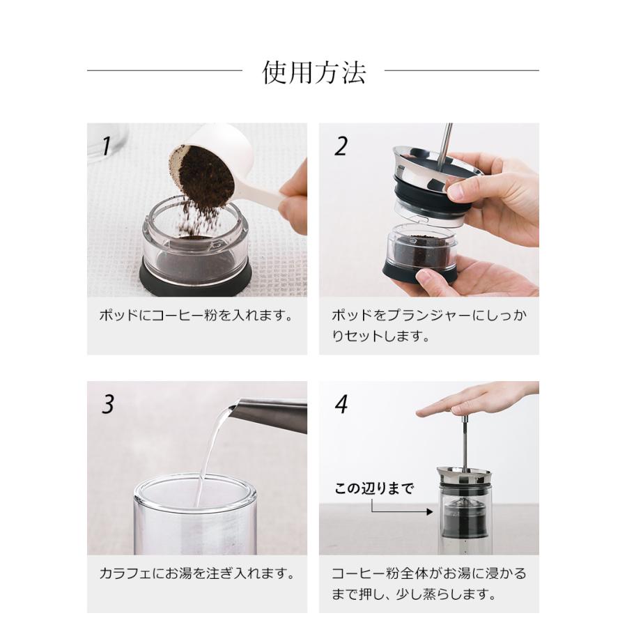 選べる2大特典 アメリカンプレス コーヒープレス ステンレス 二重構造