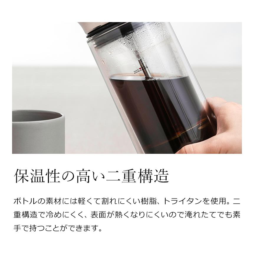 選べる2大特典 アメリカンプレス コーヒープレス ステンレス 二重構造