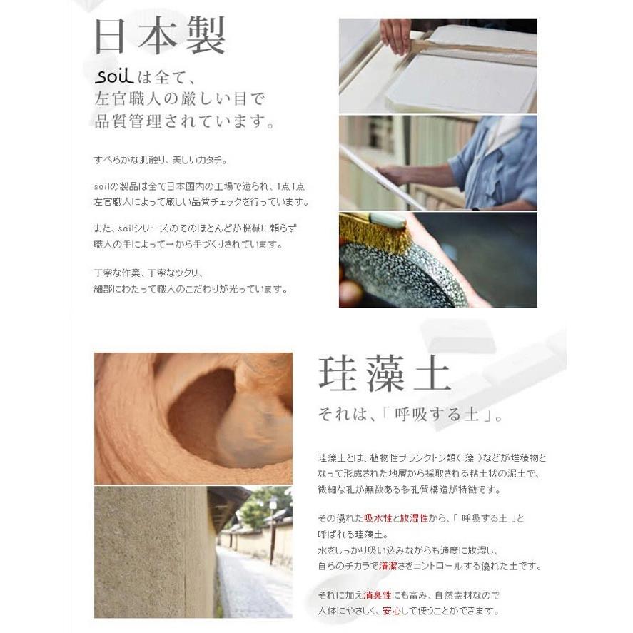 特典付 soil バスマット 珪藻土 ソイル Lサイズ 日本製 大判 速乾 おしゃれ 大きい バスマット ［ ソイル バスマット ラージ ］の画像