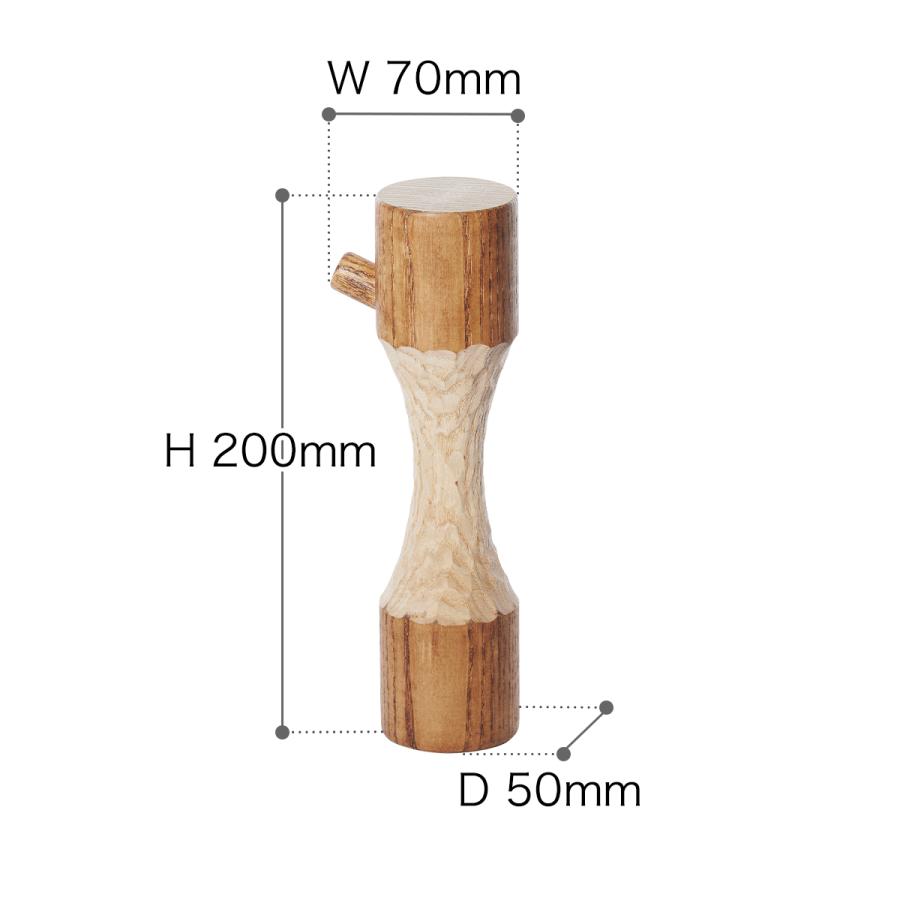 ダンベル 0.5kg 軽量 天然木 インテリア オブジェ 木製 置物 木彫り 筋