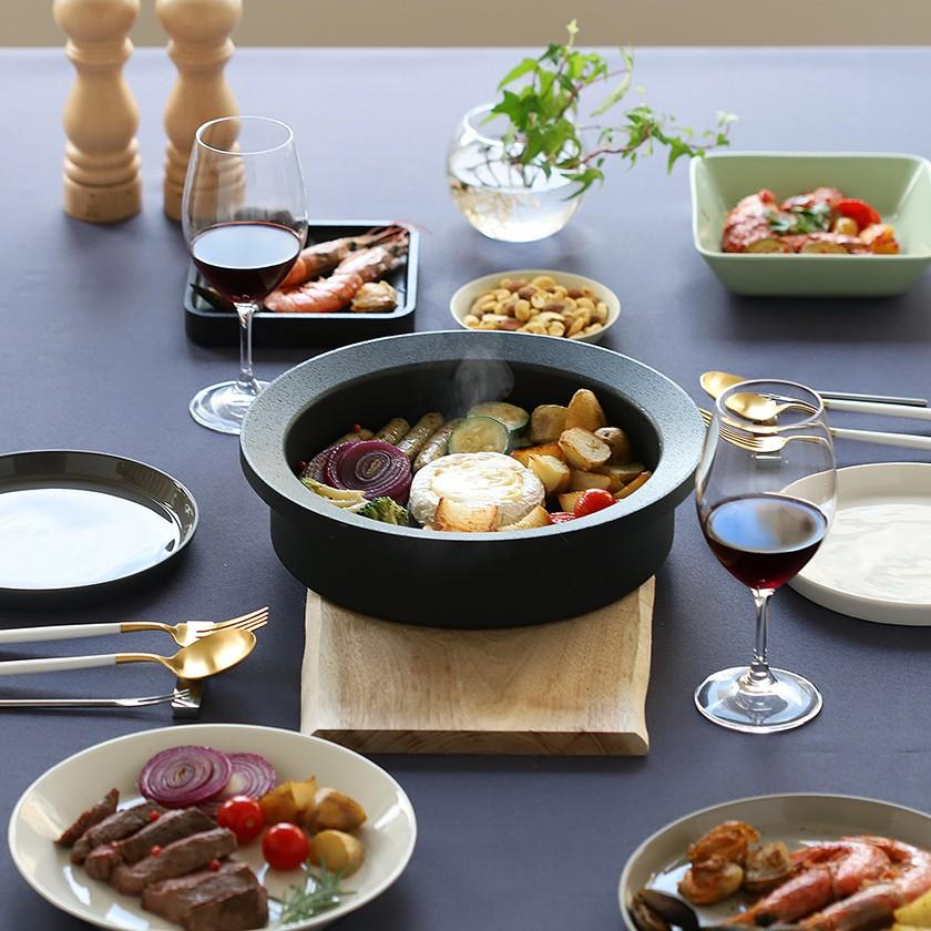 h-concept（アッシュコンセプト） 両手鍋 炭鍋 カーボン 鍋 日本製 ih