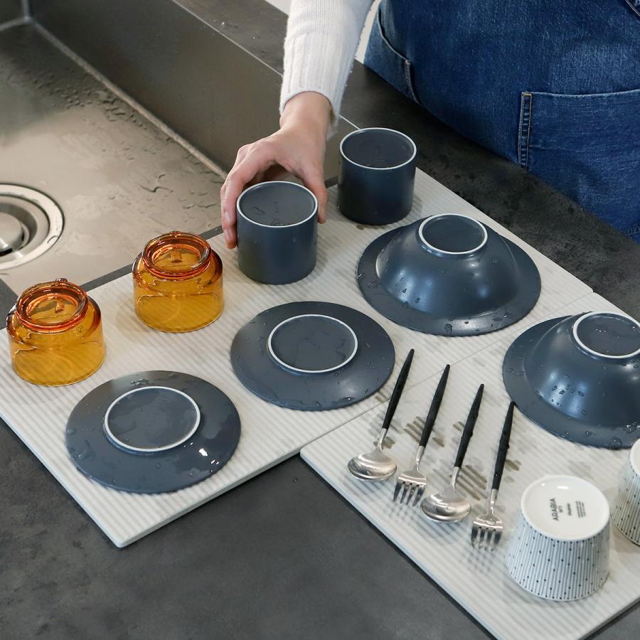 特典付［ ソイル ドライングボードライト L ］soil 珪藻土マット ドライングマット 水切りマット 珪藻土 キッチン 日本製 おしゃれ 水切りトレー