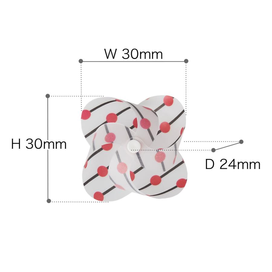 マグネット 風車 磁石 日本製 かぜぐるま 3個入り 文房具 文具 和風 カラフル 和柄 ［ アッシュコンセプト +d カゼグルマ 3P パターン／和／ベーシック ］｜roomy｜02