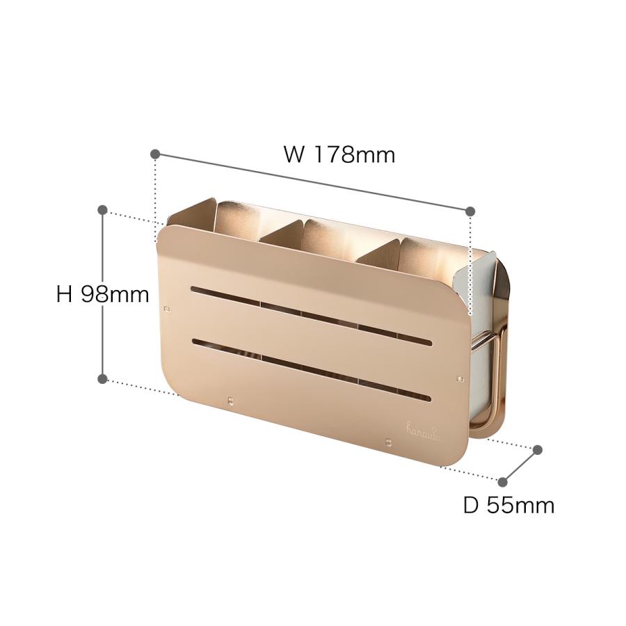 hanauta ［ 水切り用箸立て ローズゴールド ］特典付 箸立て ハナウタ