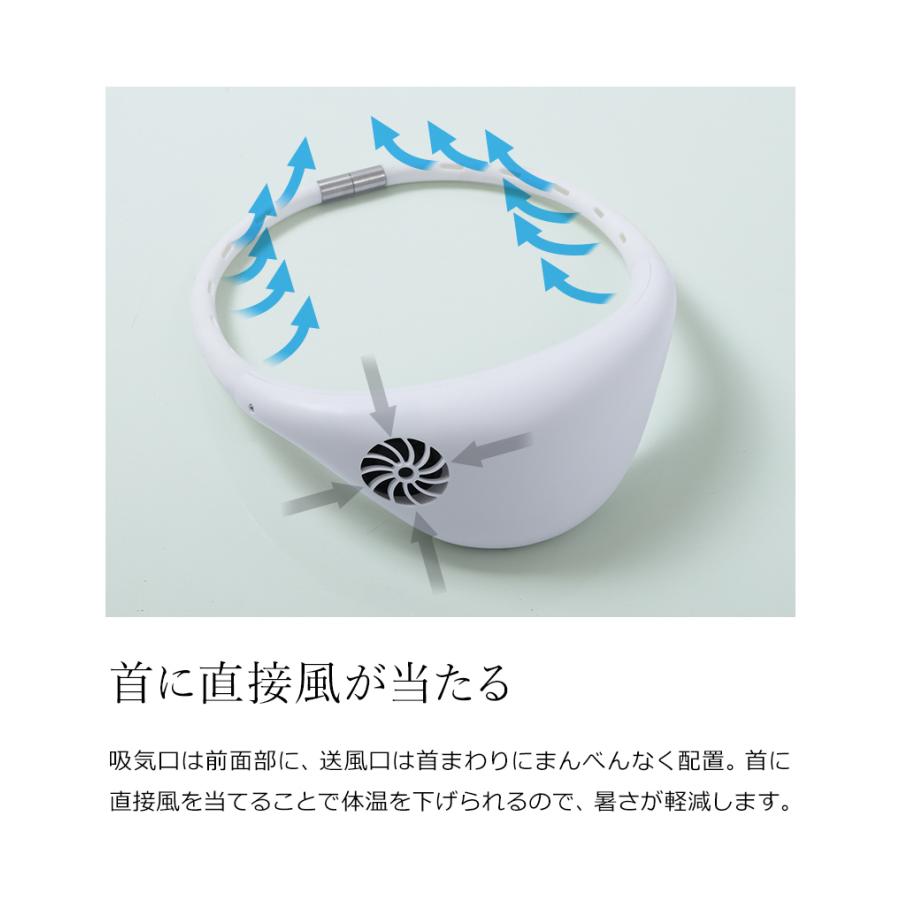 Pieria ネックファン 扇風機 USB 充電式 ポータブル扇風機 ハンディ