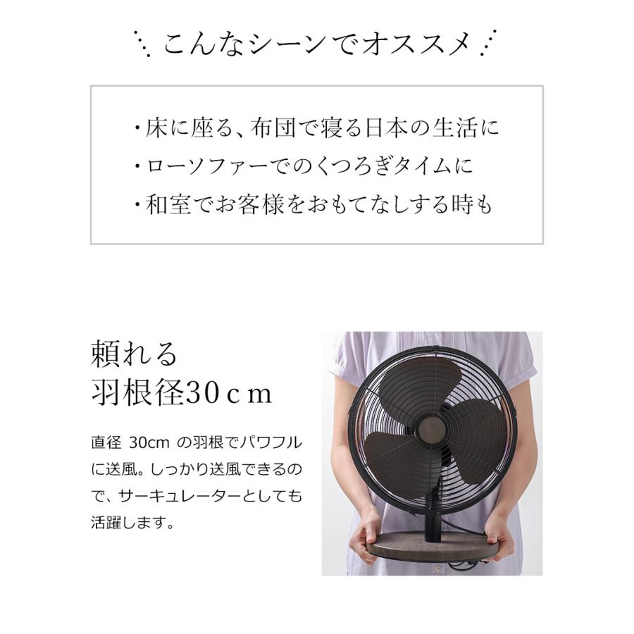Pieria 首ふり 扇風機 おしゃれ レトロ レトロ扇風機 メタル メタル