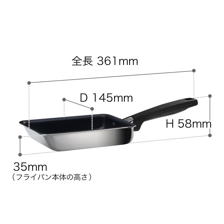 evercook 卵焼き器 エバークックプロ IH対応 焦げ付かない 玉子焼き器