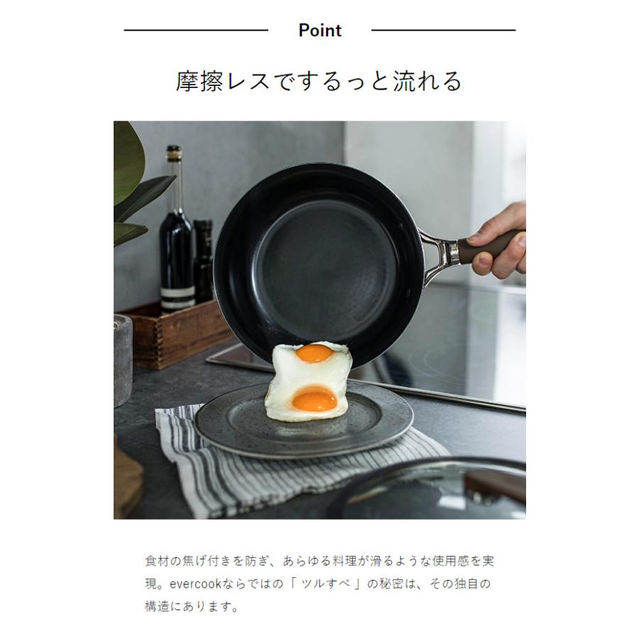 ［ evercook DECO フライパン 22cm / マルチパン 18cm ］特典付 IH対応 ガス火対応 フライパン 焦げ付かない 長持ち 2年保証 エバークックデコ EDIFP22 EDIMP18｜roomy｜13