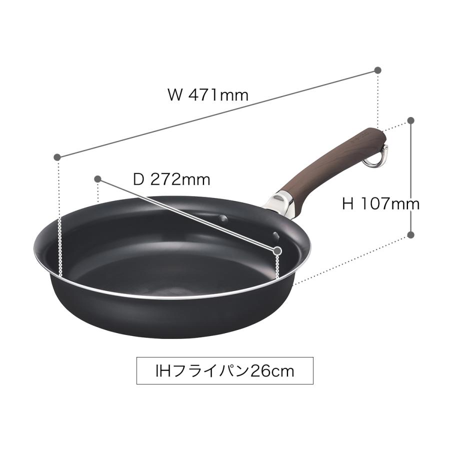 ［ evercook DECO フライパン 26cm / マルチパン 22cm ］特典付 26cmフライパン 22cmマルチパン IH対応 ガス火対応 2年保証 エバークックデコ EDIFP26 EDIMP22｜roomy｜03