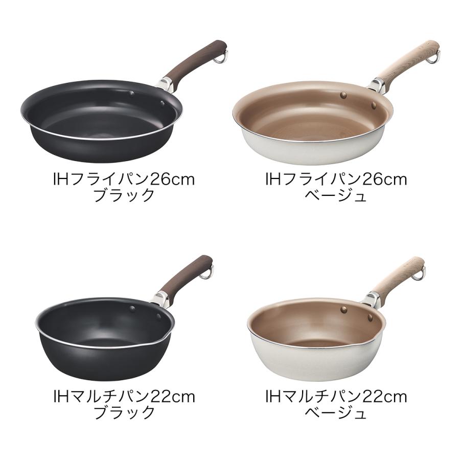 ［ evercook DECO フライパン 26cm / マルチパン 22cm ］特典付 26cmフライパン 22cmマルチパン IH対応 ガス火対応 2年保証 エバークックデコ EDIFP26 EDIMP22｜roomy｜05