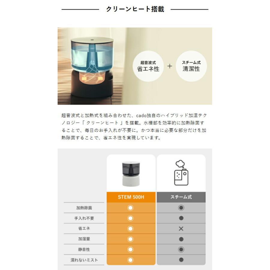 cado（カドー） 2大特典［ 加湿器 STEM 500H オートクリーン 加熱 除菌