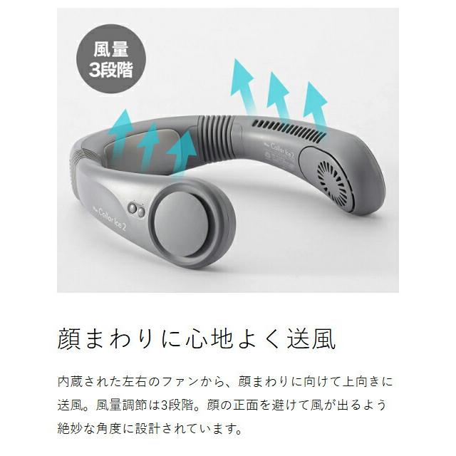 特典付［ iFan Collar Ice 2 ］冷却プレート ネック ファン 扇風機 首