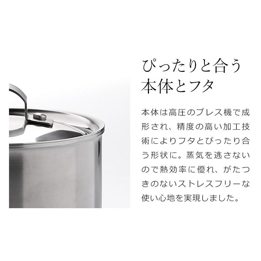 ステンレス鍋 片手鍋 IH対応 日本製 燕三条 蓋付き 全面三層構造 多層