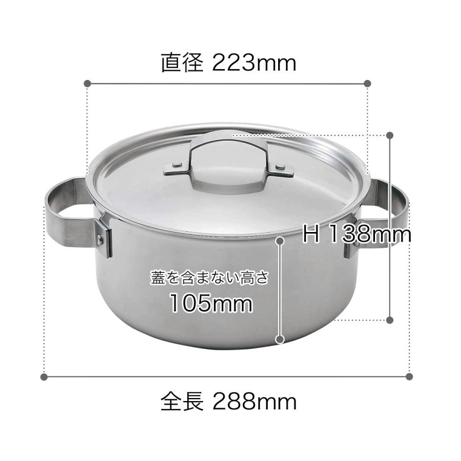 Airway ステンレス 両手鍋 付属品フライラック ステンレス鍋 両手鍋 IH対応 日本製 燕三条 全面三層構造 洗いやすい