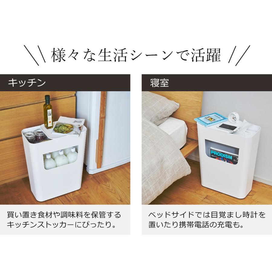 特典付 エノッツ サイドテーブル ゴミ箱 おしゃれ ワゴン キャスター