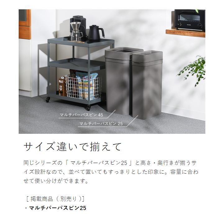 みそまる　静かに閉まる45リットルパッタンゴミ箱 無垢材ハンドメイド家具 Like-it（ライクイット） ［ マルチパーパスビン 45 ］ゴミ箱 ごみ箱