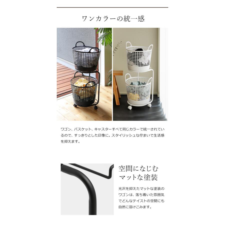Like-it（ライクイット） ランドリーワゴン ランドリーバスケット 2段