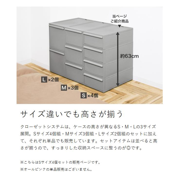 Like-it（ライクイット） 特典付［ クローゼットシステム 引出し S 4個