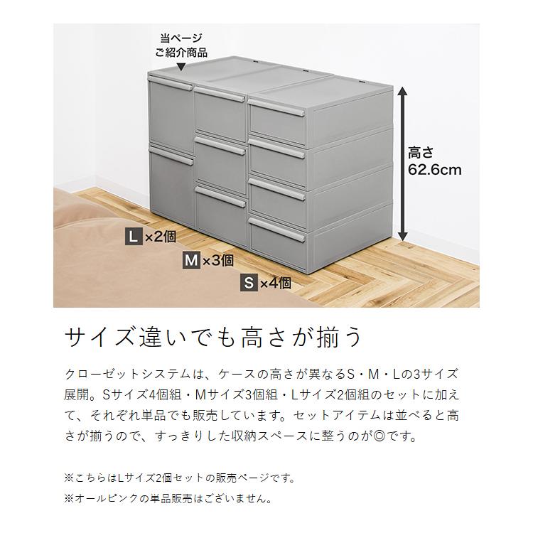 Like-it（ライクイット） 特典付［ クローゼットシステム 引出し L 2個