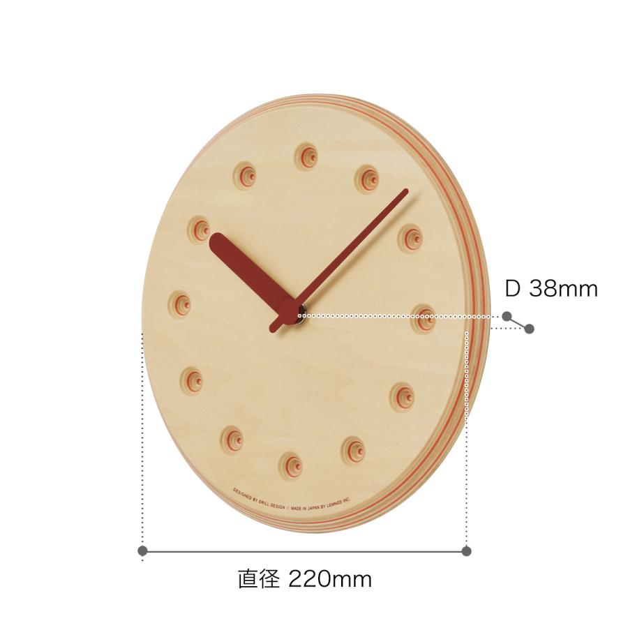 lemnos壁掛け時計 Lemnos（レムノス） 特典付［ DESIGN OBJECTS Paper-Wood CLOCK dot