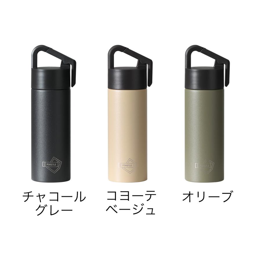 POKETLE（ポケトル） 水筒 120ml マグボトル カラビナ付き 保温 保冷