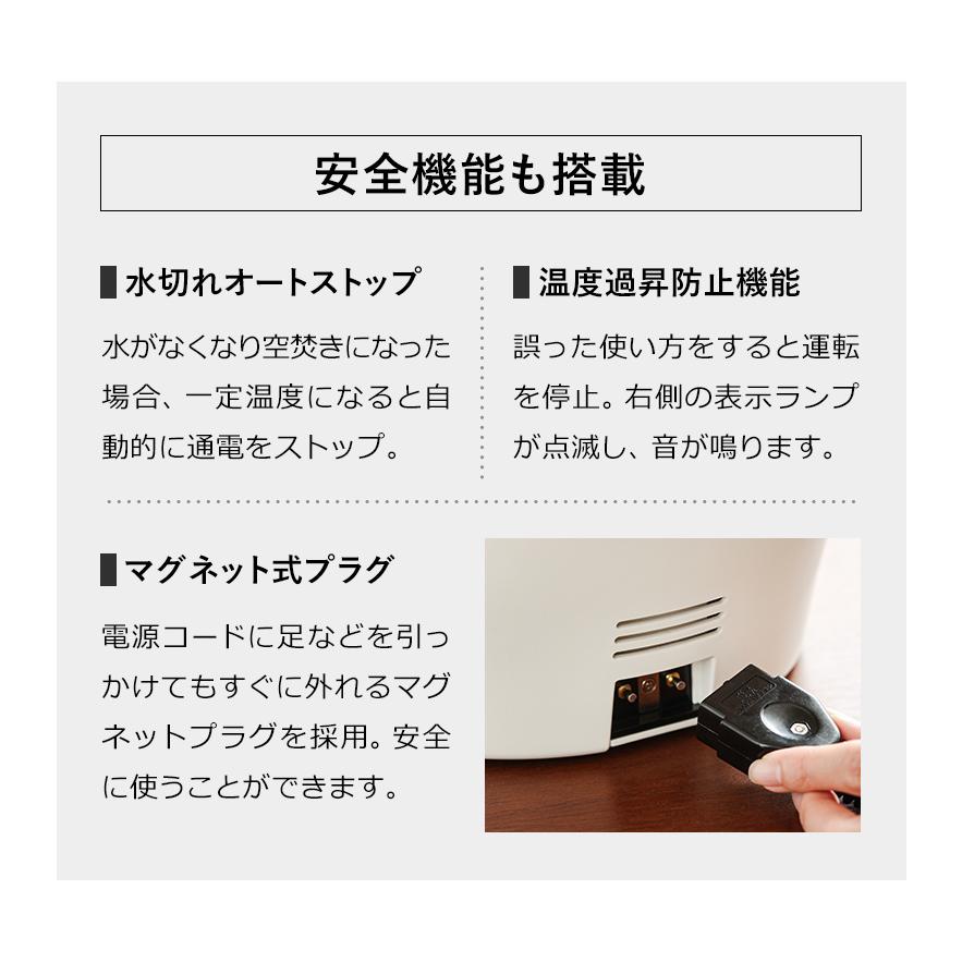 0（プラスマイナスゼロ） ［ スチーム式加湿器 Z210 ］特典付 卓上