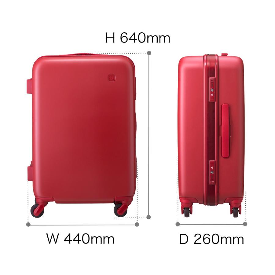 プラマイゼロ スーツケース Mサイズ 静音 キャリーケース キャリーバッグ おしゃれ 軽量 ハードキャリー TSAロック 50L以上 ［ ±0  スーツケース 56L B020 ］