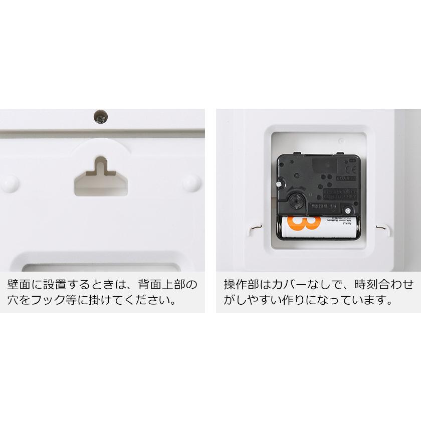 掛け時計 置き時計 置き掛け兼用 静音 大きい 北欧 四角 掛け時計 置き時計 置き掛け兼用 静音 大きい 北欧 四角