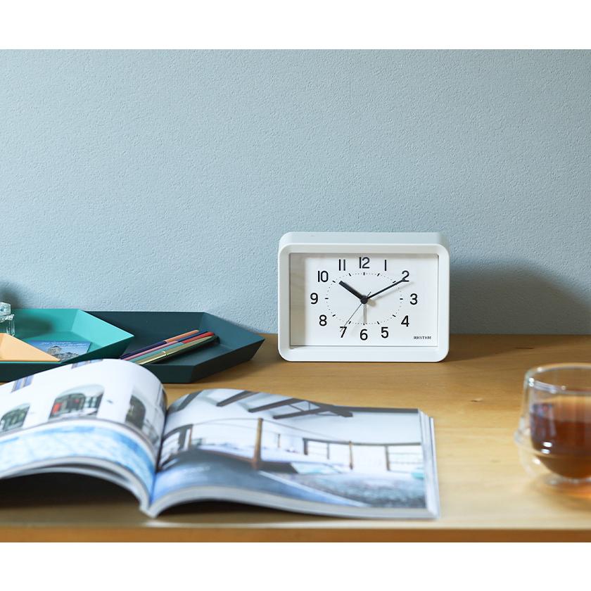掛け時計 置き時計 置き掛け兼用 湿度計 温度計 静音 目覚まし時計