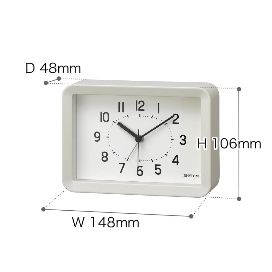 掛け時計 置き時計 置き掛け兼用 湿度計 温度計 静音 目覚まし時計