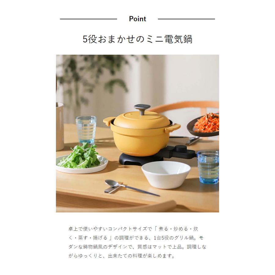 recolte（レコルト） ［ 電気なべ コポット 鍋 500W 小さい 卓上 深鍋
