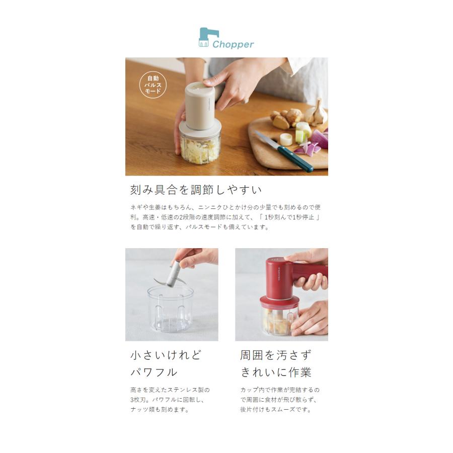recolte（レコルト） 特典付［ コードレスホイップ＆チョッパー ハンド