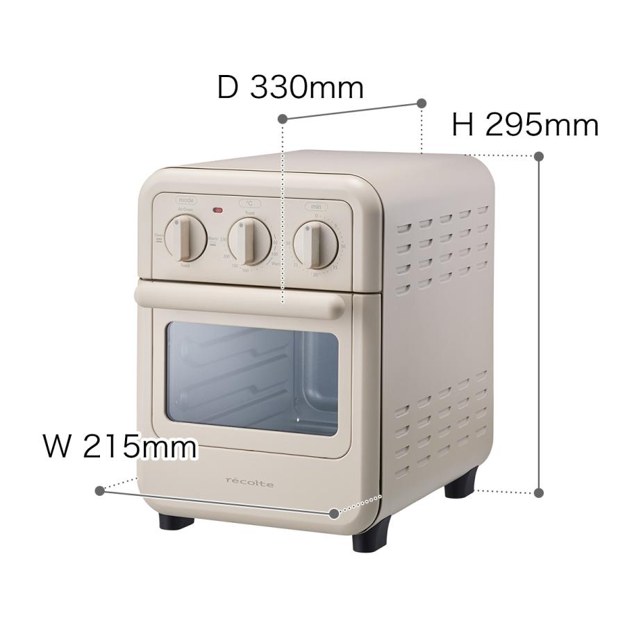 ［ recolte Air Oven Toaster ］特典付 レコルト エアーオーブントースター ノンフライオーブン 小型 2枚焼き 縦型 コンベクションオーブン ノンフライヤー｜roomy｜04