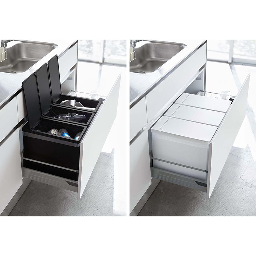 tower ［ シンク下蓋付きゴミ箱 タワー 3個組 ］ 山崎実業 ゴミ箱