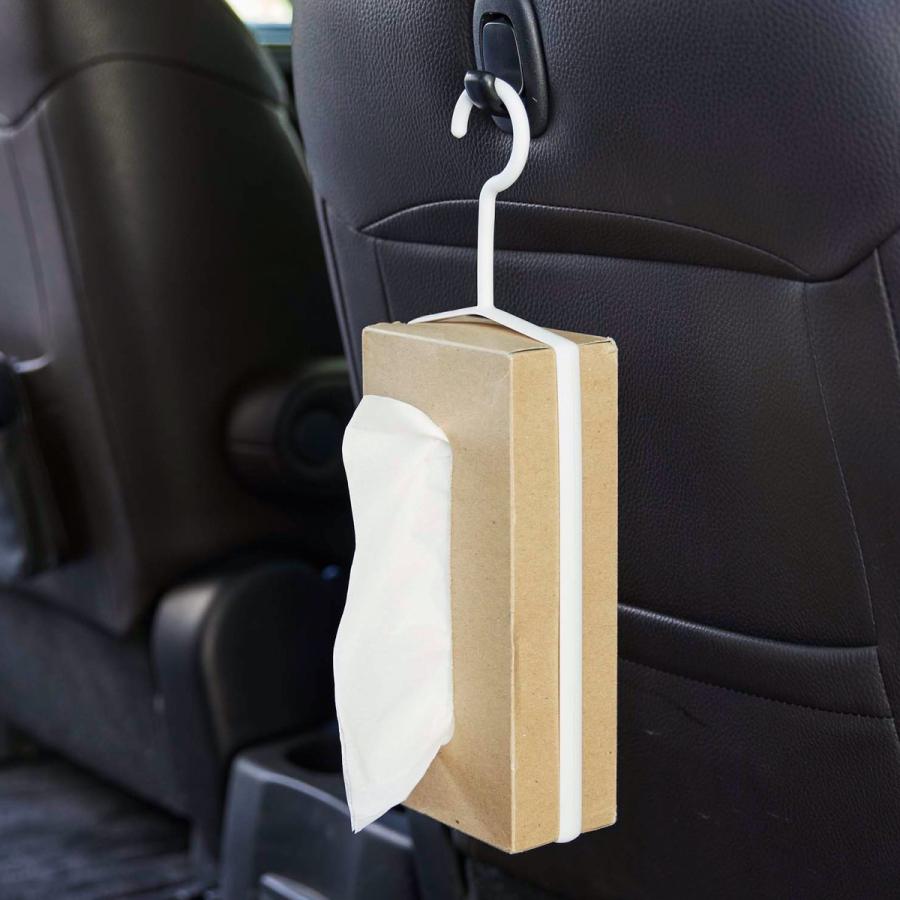 ペーパーボックスフック タワー 山崎実業 Tower ティッシュケース ティッシュフック おしゃれ 時間指定不可 車内 ティッシュカバー フック 壁掛け フック式 ゴム 車