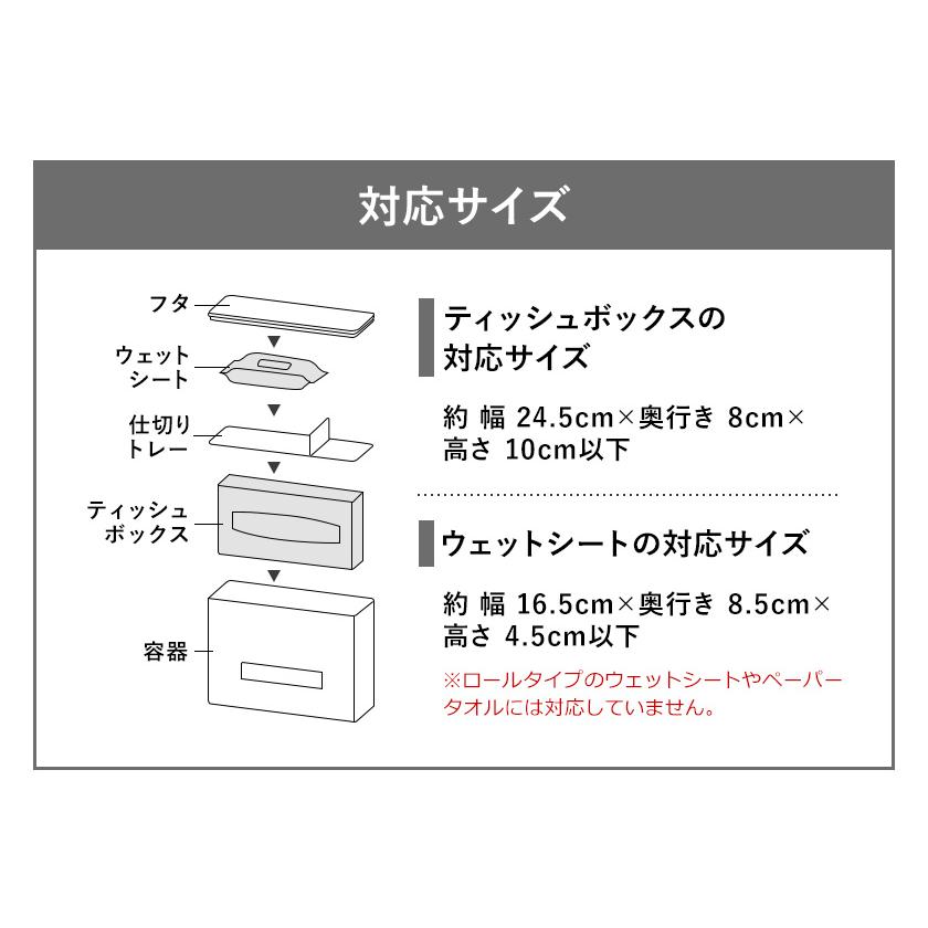 RIN（山崎実業） 特典付［ ティッシュ&ウェットシートケース リン
