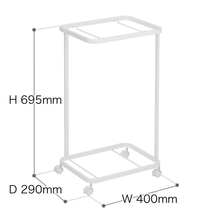 2大特典［ ランドリーワゴン ＋ バスケット タワー セット ］ 山崎実業 tower 3点セット 2段 キャスター付き yamazaki 公式 ブラック ホワイト 3351 3352 | tower | 02
