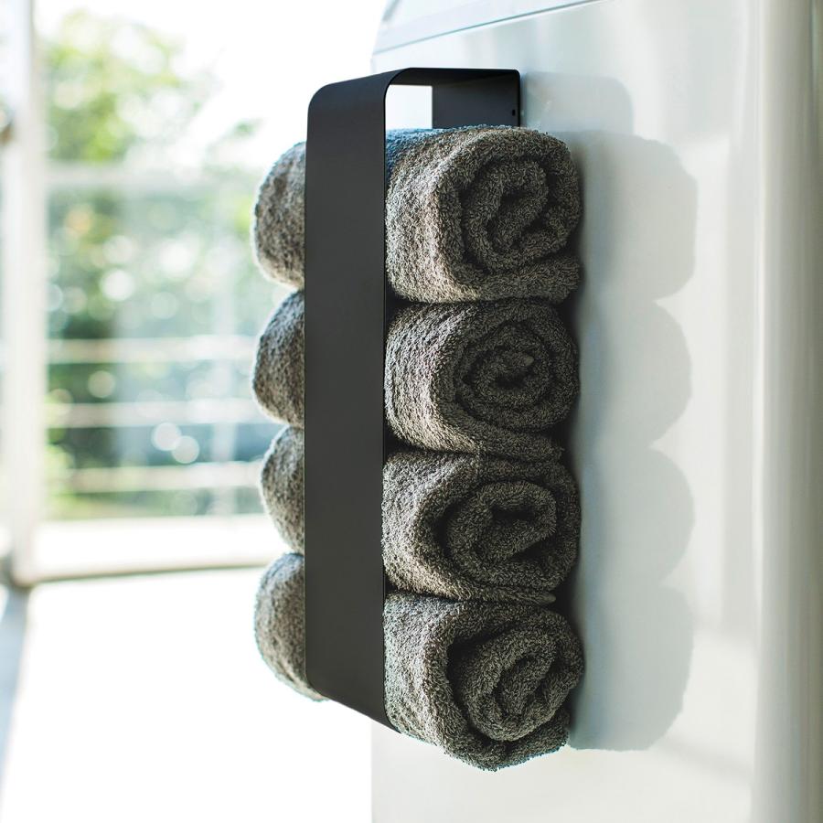 ★新品未使用★タオルダストストッカー tower 特典付［ マグネットバスタオルホルダー タワー ］山崎実業 バス