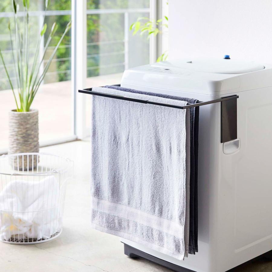 tower ［ マグネット伸縮洗濯機バスタオルハンガー タワー ］山崎実業