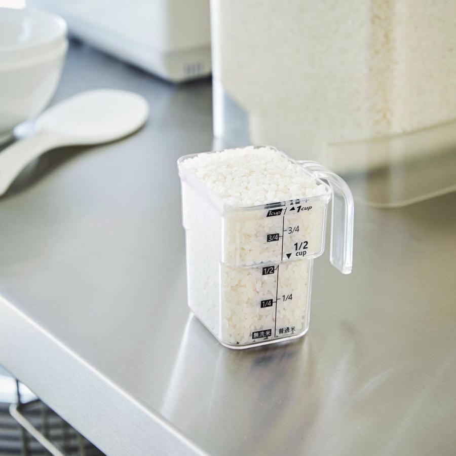 ［ 密閉 袋ごと米びつ タワー 5kg 計量カップ付 ］ 山崎実業 tower 米びつ 5キロ 計量カップ付き シンク下収納 キッチン収納 おしゃれ スリム 3375 3376 | 山崎実業 | 08