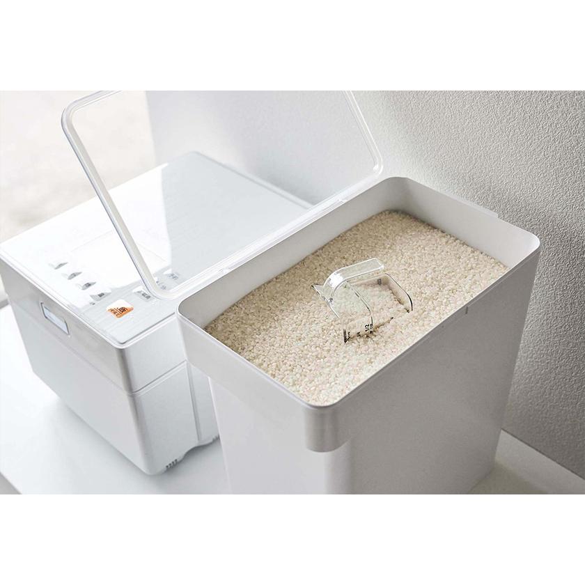 tower ［ 密閉米びつ タワー 10kg 計量カップ付 ］山崎実業 米びつ