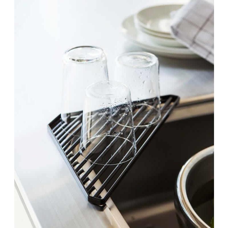 [ シンクコーナーラック タワー ]山崎実業 towerキッチン収納 シンク上 水切りラック シンクコーナーラック 水切りトレー トレー