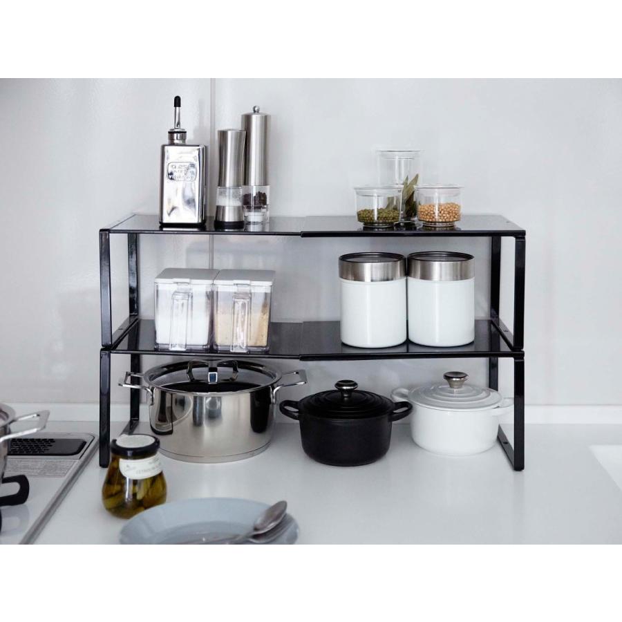 tower 特典付［ 伸縮収納棚 タワー ］山崎実業 伸縮棚 キッチン 収納