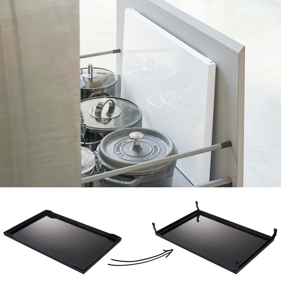 特典付［ 折り畳みガスコンロカバー タワー ワイド ］山崎実業 tower 幅52cm 折り畳み ガスコンロ カバー コンロ上 コンロ用 作業台 yamazaki 公式 4922 4923 | tower | 07