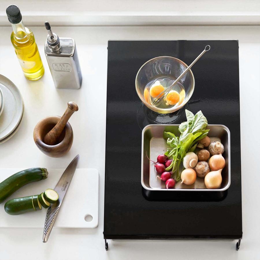 特典付［ 折り畳みガスコンロカバー タワー ワイド ］山崎実業 tower 幅52cm 折り畳み ガスコンロ カバー コンロ上 コンロ用 作業台 yamazaki 公式 4922 4923 | tower | 08