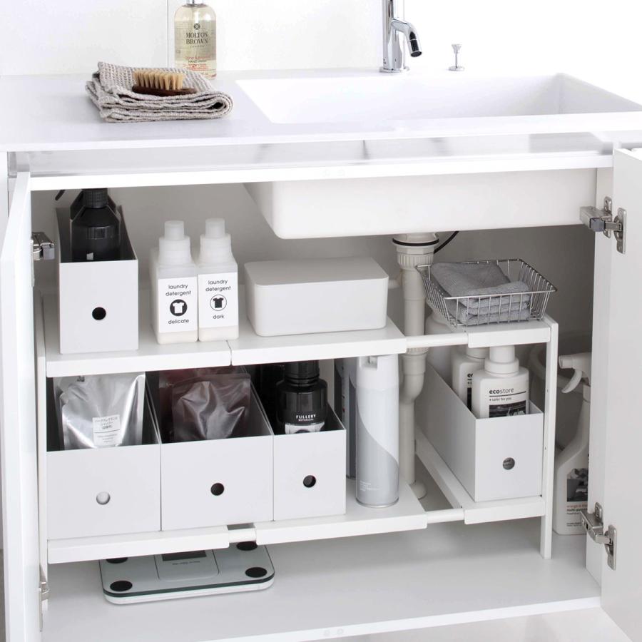 tower ［ 伸縮シンク下ラック 2段 タワー D30 ］山崎実業 伸縮棚